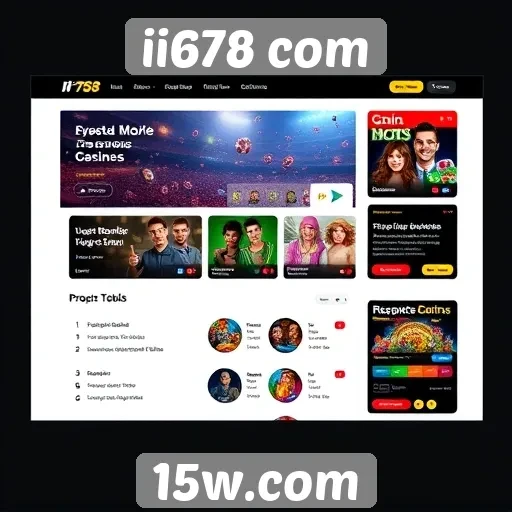 Interface do site ii678 com facilita navegação para novos jogadores