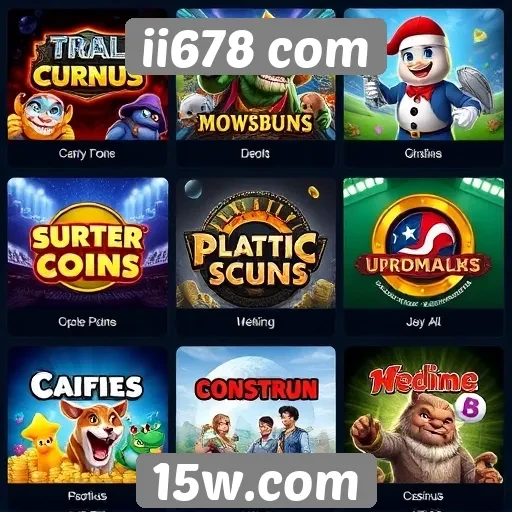Diversidade de jogos disponíveis na plataforma ii678 com